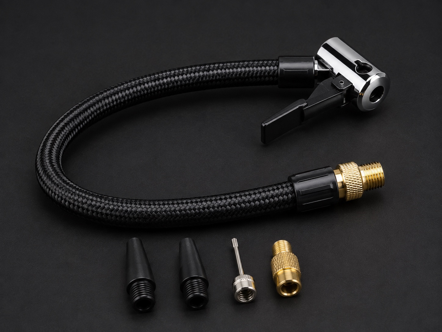 RoadGuard tyre inflator hose and nozzle adapters